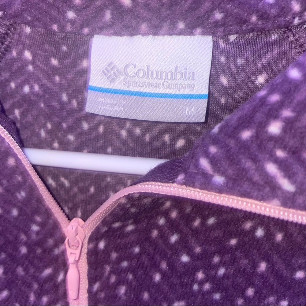 Womens Columbia Purple Fleece Pullover